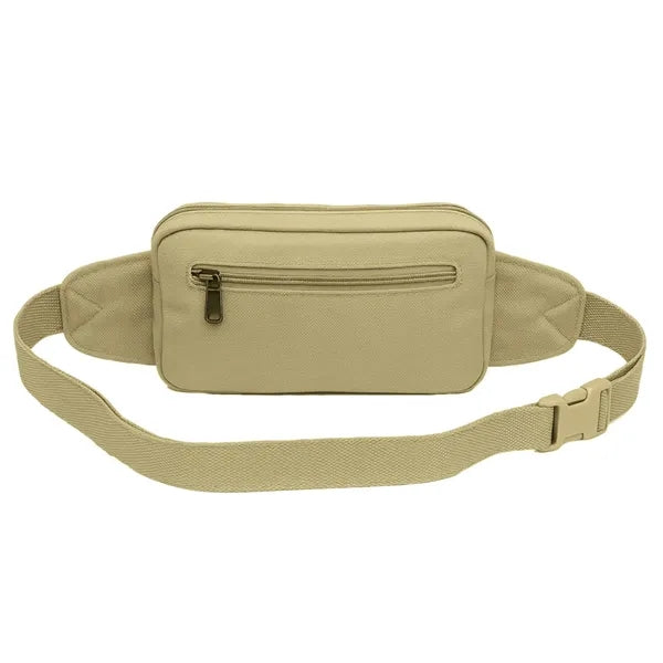 Poly-Cotton Canvas 3-Zipper Fanny Pack - Item #Q1202