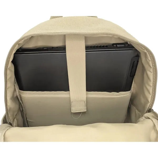 Poly-Cotton Canvas Computer Backpack - Item #Q2277 - Khaki