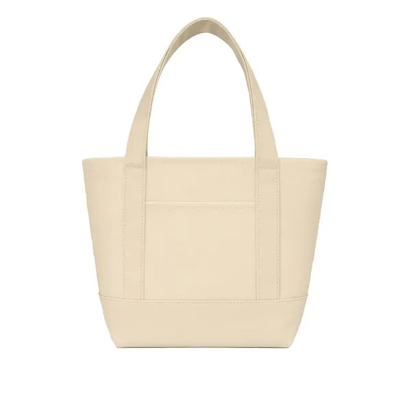 Mini Poly-Cotton Canvas Tote Bag - Item #4448 - Natural
