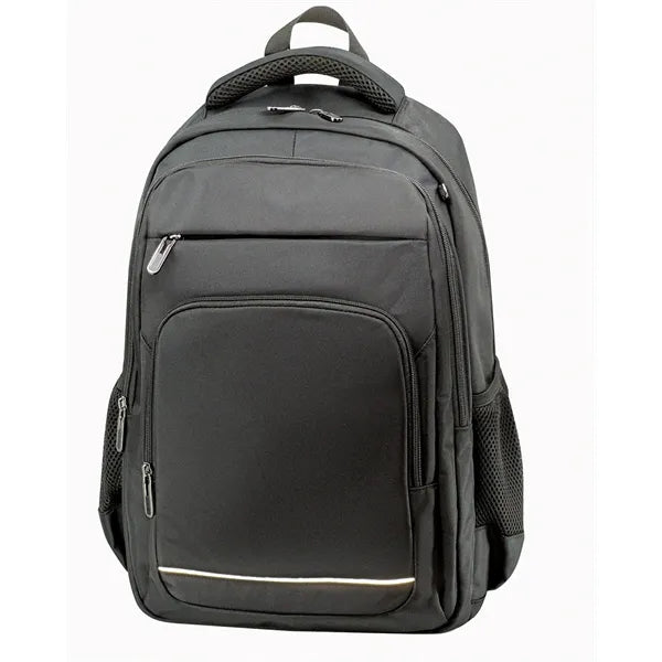 GoGo Denim Polyester Computer Backpack - Item #Q2279 - Black
