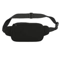 Poly-Cotton Canvas 3-Zipper Fanny Pack - Item #Q1202 - Black