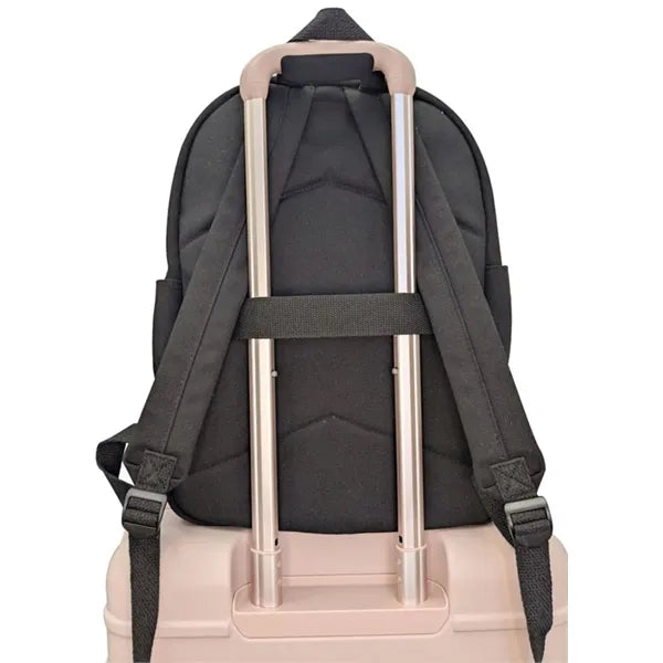 Poly-Cotton Canvas Computer Backpack - Item #Q2277 - Black