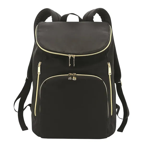 Deluxe Nylon Travel Computer Backpack - Item #Q2066 - Black