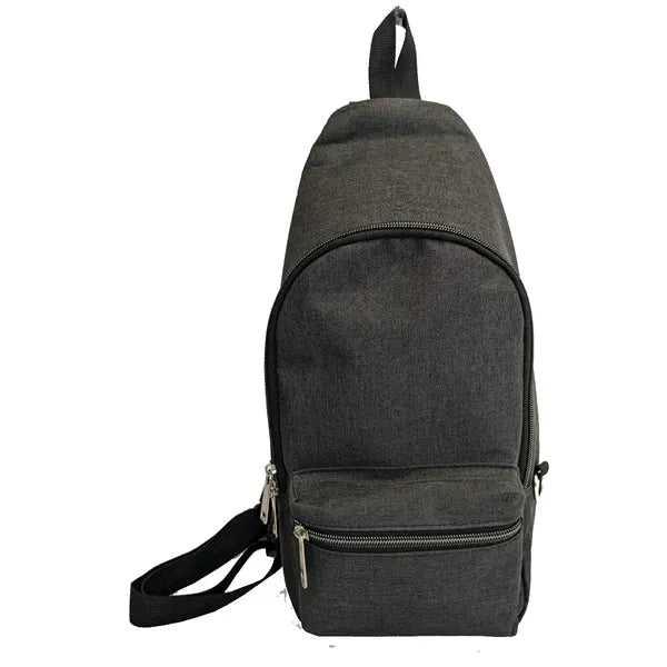 Easy-Carry 300D Poly Crossbody Backpack - Item #Q2233 - Dark Gray