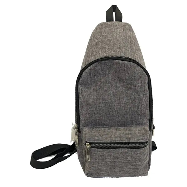 Easy-Carry 300D Poly Crossbody Backpack - Item #Q2233 - Gray