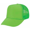 Neon Poly Foam Mesh Back Trucker Snapback Cap - Item #C2204 - Neon Green