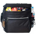 24-Pack 600D Poly Cooler, Flap Top Access & Phone Pocket - Item #406 - Black