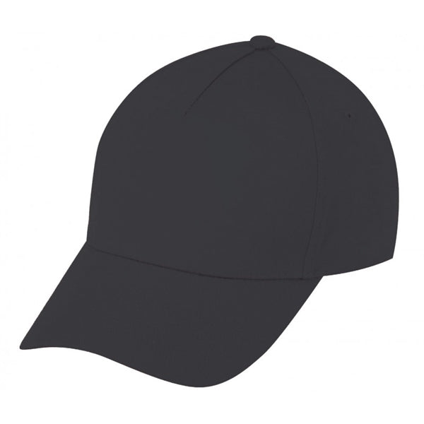 Low Crown Constructed 5-Panel Cotton Twill Cap, Hook & Loop - Item #C1606 - Black