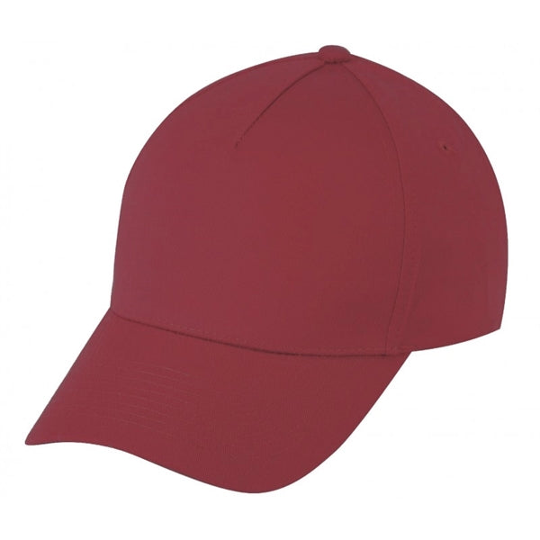 Low Crown Constructed 5-Panel Cotton Twill Cap, Hook & Loop - Item #C1606 - Maroon
