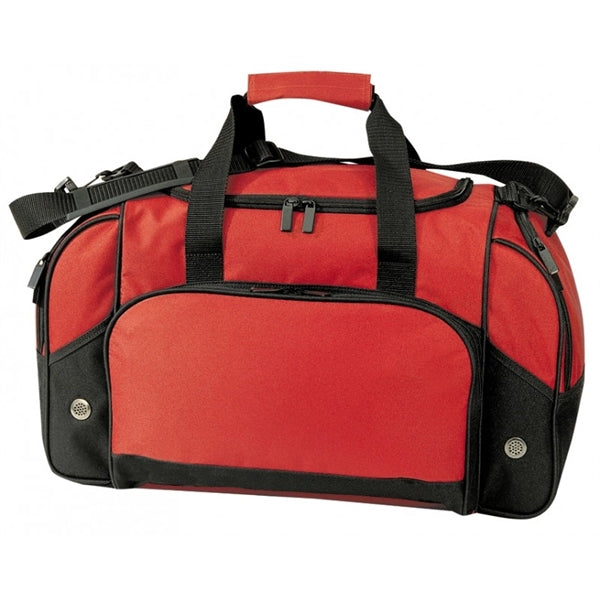 Deluxe 600D Poly Duffel Bag 20" - Item #5519 - Red-Black