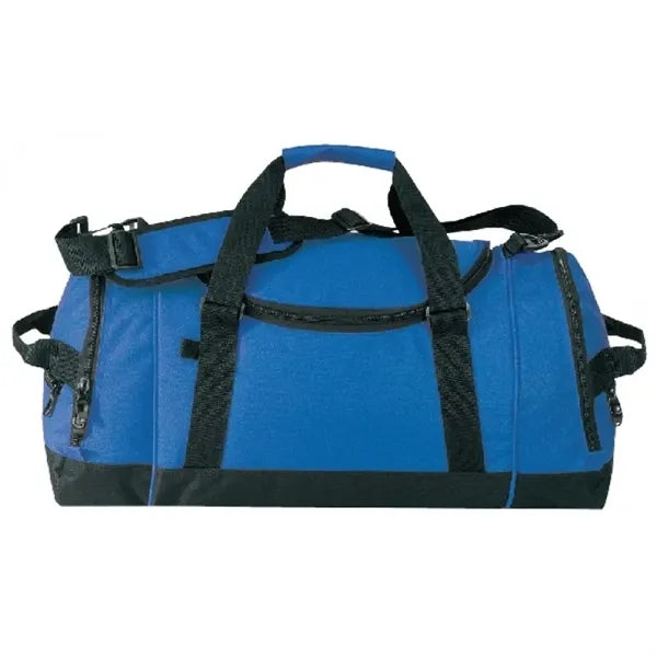 600D Poly Duffel Bag with Shoe Storage 21" - Item #5520 - Royal-Black