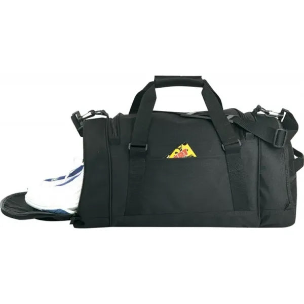 600D Poly Duffel Bag with Shoe Storage 21" - Item #5520 - Black