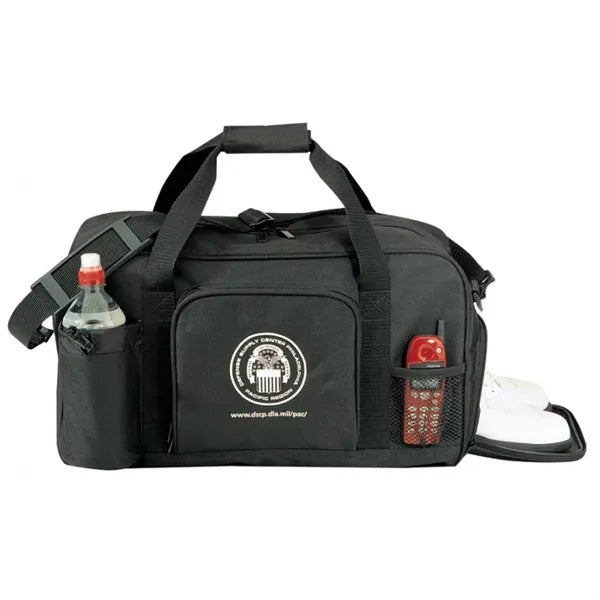 600D Poly Duffel Bag with Shoe Storage 20" - Item #5521 - Black