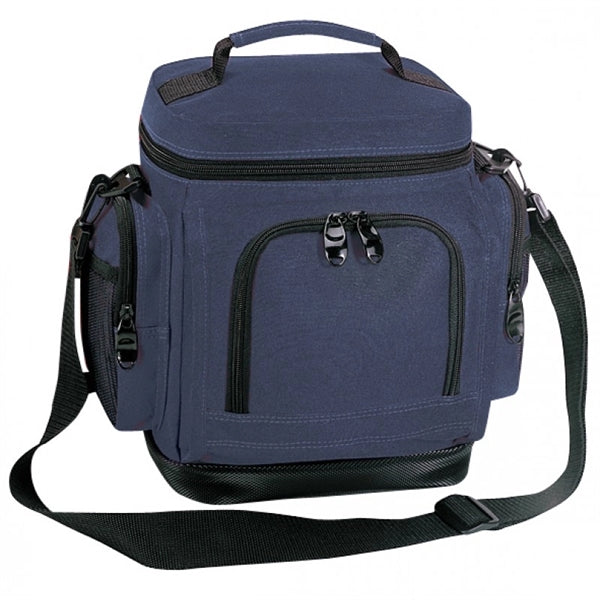 Deluxe Leakproof 600D Poly Cooler, Leather-Like Bottom - Item #462 - Navy