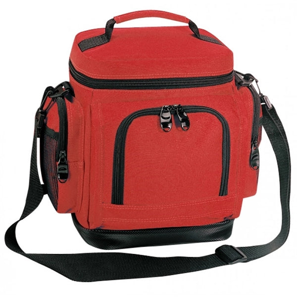 Deluxe Leakproof 600D Poly Cooler, Leather-Like Bottom - Item #462 - Red