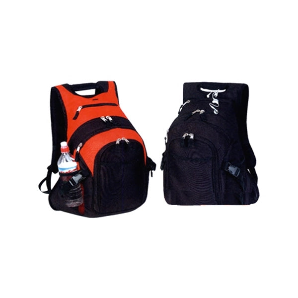 Wide-Handle Deluxe 600D Poly Computer Backpack - Item #933 - Black
