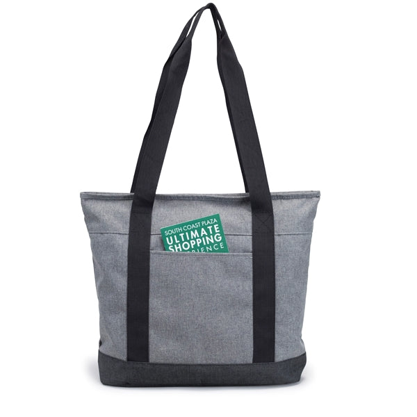 Heathered 300D Poly Zippered Tote Bag - Item #Q1109