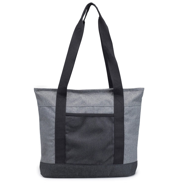 Heathered 300D Poly Zippered Tote Bag - Item #Q1109