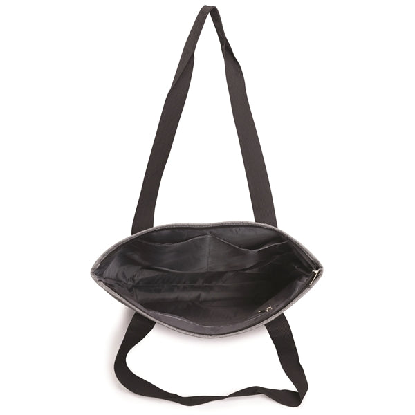 Heathered 300D Poly Zippered Tote Bag - Item #Q1109