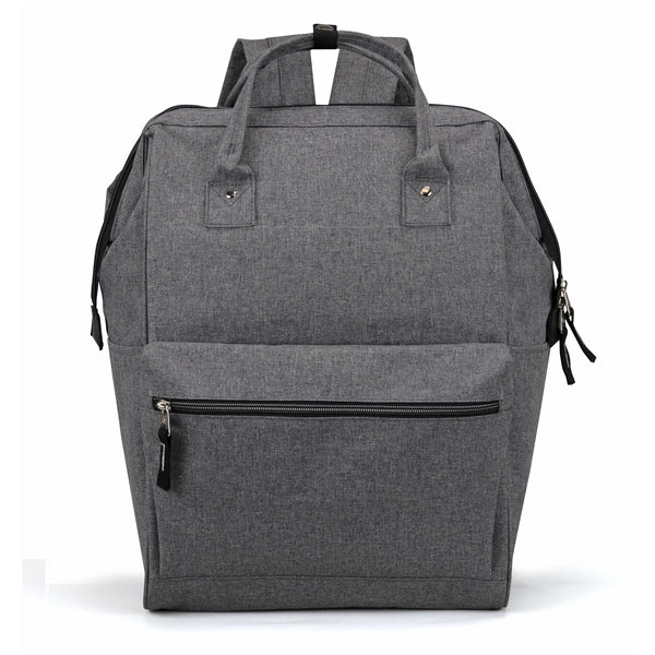 Wide-Mouth Heathered 300D Poly Computer Backpack - Item #Q2205