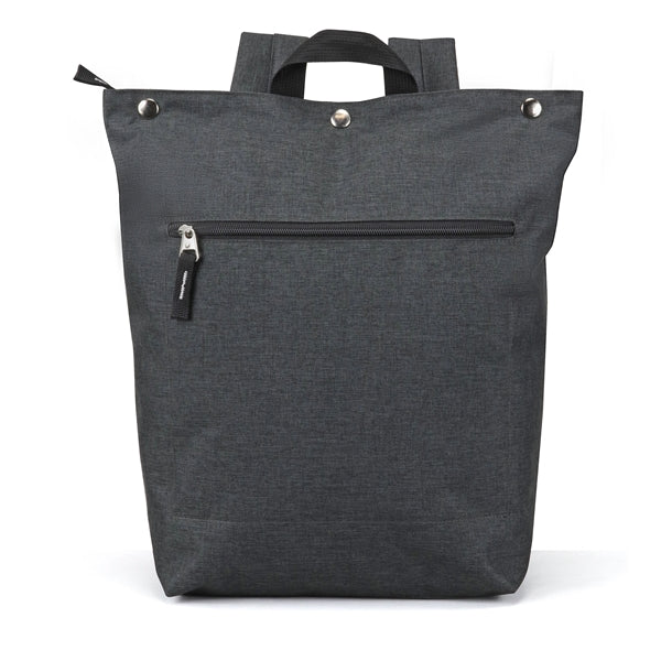 Heathered 300D Poly Zippered Computer Backpack, Snap Closure - Item #Q2209