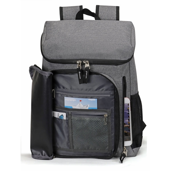 Deluxe Poly Zippered Computer Backpack, Padded Laptop Sleeve - Item #Q2207