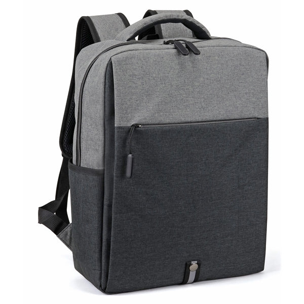 Deluxe Heathered 300D Poly Computer Backpack, Padded Sleeve - Item #Q2212