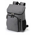 Deluxe Poly Zippered Computer Backpack, Padded Laptop Sleeve - Item #Q2207 - Grey heather