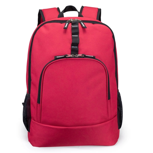 600D Poly Travel Computer Backpack with Padded Back Panel - Item #Q2218 - Red