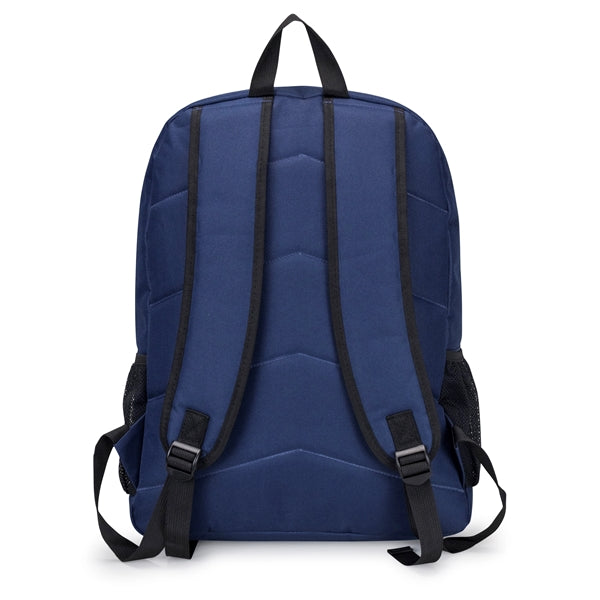 600D Poly Travel Computer Backpack with Padded Back Panel - Item #Q2218 - Navy