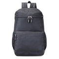 Wide-Mouth 600D Poly Computer Backpack, Padded Back Panel - Item #Q2223 - Black