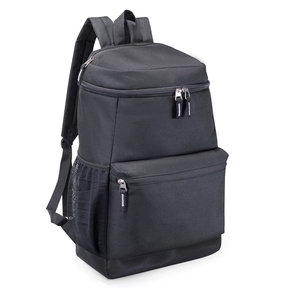 Wide-Mouth 600D Poly Computer Backpack, Padded Back Panel - Item #Q2223