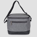 6-Pack Heathered 300D Poly Cooler - Item #Q4403 - Gray-Charcoal Heather