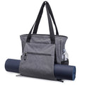 Heathered 300D Poly Yoga Mat Tote Gym Bag - Item #Q5501 - Gray Heather