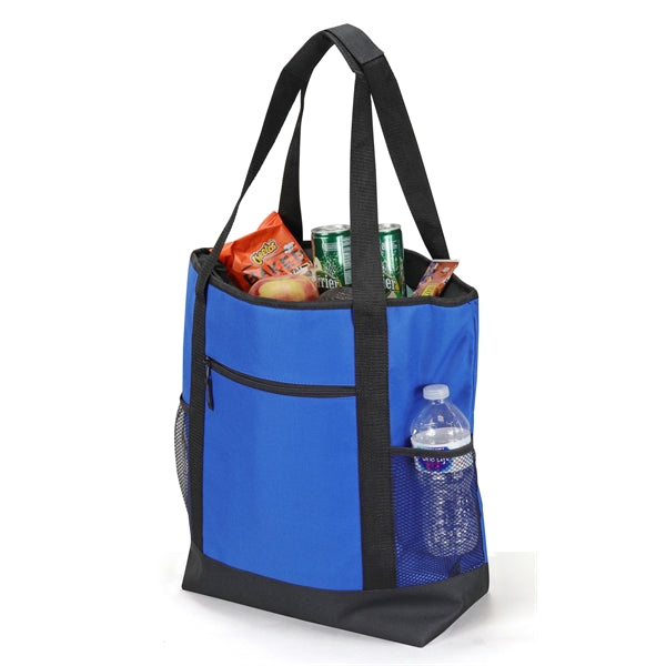 Insulated 600D Poly Cooler Tote Bag - Item #Q4401 - Royal-Black