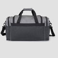 Heathered 300D Poly Carryall Duffel Bag, Multi Zip Pockets - Item #Q6607 - Gray-Charcoal Heather