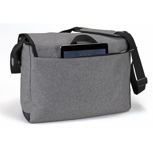 Heathered 300D Poly Messenger Computer Bag - Item #Q5503