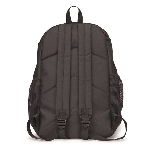 Wide-Mouth 600D Poly Computer Backpack, Padded Back Panel - Item #Q2223