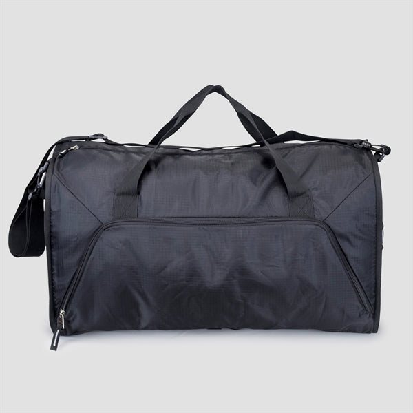 Foldable Ripstop Nylon 20" Duffel Bag, Folds to 9" - Item #Q6603 - Black