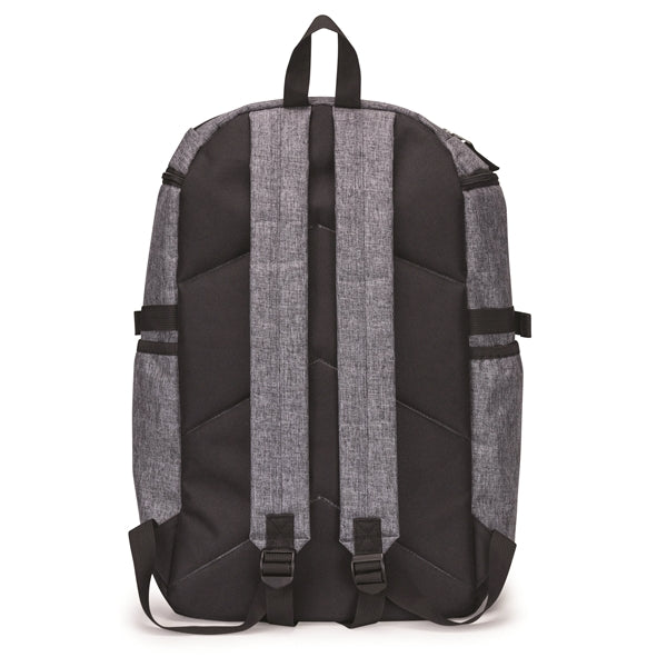 Heathered 300D Poly Computer Backpack, Padded Back Panel - Item #Q2224