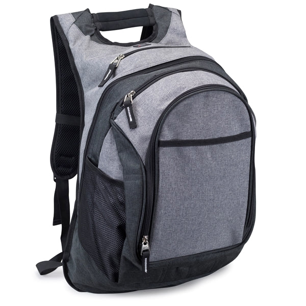 Wide-Handle Deluxe 600D Poly Computer Backpack - Item #933