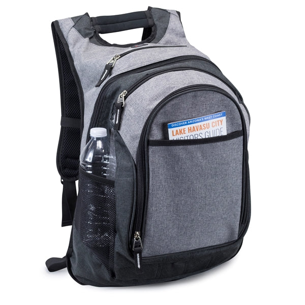 Wide-Handle Deluxe 600D Poly Computer Backpack - Item #933