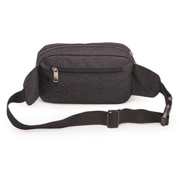 Heathered 300D Poly Three-Zipper Fanny Pack - Item #Q1102