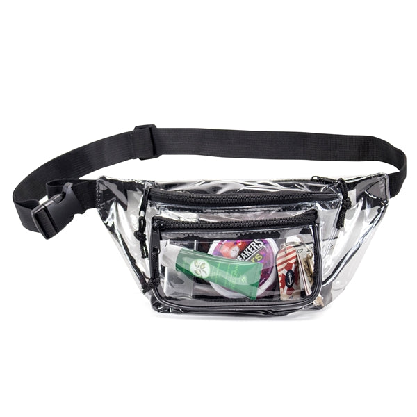 Clear Vinyl Three-Zipper Fanny Pack - Item #Q1105