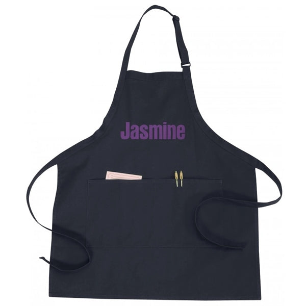 Adjustable Full-Body Poly-Cotton Apron 7 oz, 20" x 24" - Item #1050 - Black