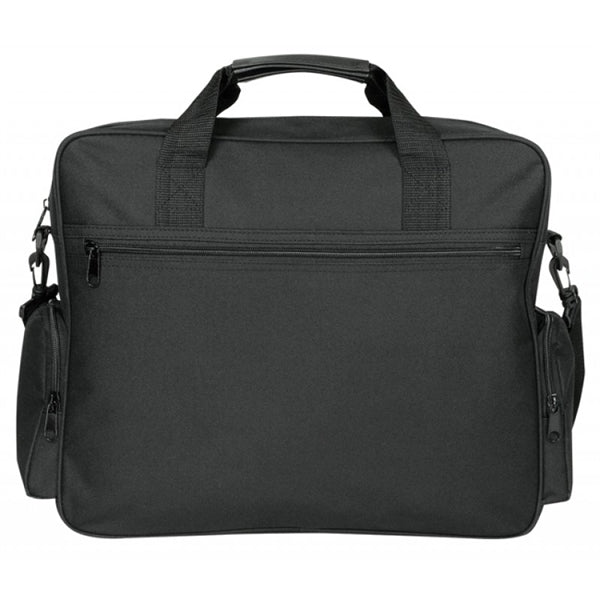 Deluxe Briefcase with Two Side Pockets - Item #5018 - Black