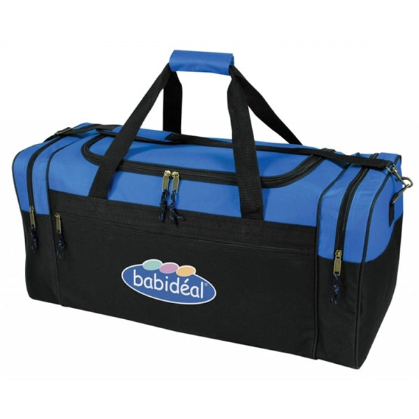 Deluxe 600D Poly Duffel Bag 26" - Item #5019 - Royal-Black