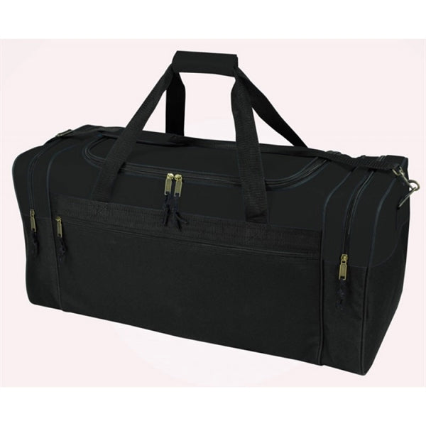 Deluxe 600D Poly Duffel Bag 26" - Item #5019 - Black