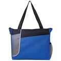 600D Poly Zippered Tote Bag 16" - Item #4212 - Royal-Black