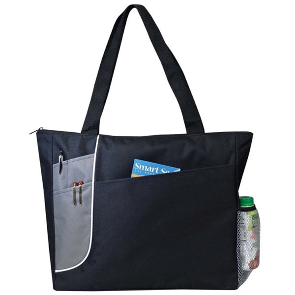 600D Poly Zippered Tote Bag 16" - Item #4212